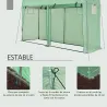 Invernadero de Exterior Invernadero de Jardín con 4 Ventanas 2 Puertas Enrollables con Cremallera Cubierta PE 14... - Ogal.Es
