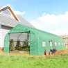 Invernadero de Exterior Invernadero de Túnel 8x3x2 m Invernadero de Jardín con 12 Ventanas y Puerta Enrollable p... - Ogal.Es