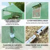 Invernadero de Exterior Invernadero de Túnel 8x3x2 m Invernadero de Jardín con 12 Ventanas y Puerta Enrollable p... - Ogal.Es