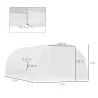 Invernadero de Exterior Invernadero de Túnel 8x3x2 m Invernadero de Jardín con 12 Ventanas y Puerta Enrollable p... - Ogal.Es