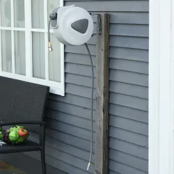 Carrete de Manguera de Aire Comprimido Automático de 15 m Conector de 1/4'' BSP con Soporte para Pared Giratorio... - Ogal.Es
