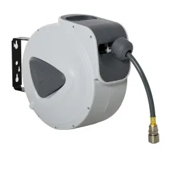 Carrete de Manguera de Aire Comprimido Automático de 15 m Conector de 1/4'' BSP con Soporte para Pared Giratorio... - Ogal.Es