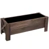 Jardinera de Madera Jardinera Rectangular con Patas Elevadas y 2 Drenajes para Flores Plantas 100x36,5x36 cm Marrón - Ogal.Es