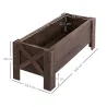 Jardinera de Madera Jardinera Rectangular con Patas Elevadas y 2 Drenajes para Flores Plantas 100x36,5x36 cm Marrón - Ogal.Es