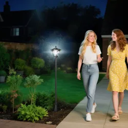 Farola Solar Exterior Luz Solar Exterior Jardín Lámpara de Pie con Apagado Automático IP44 para Exteriores Patio... - Ogal.Es