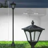 Farola Solar Exterior Luz Solar Exterior Jardín Lámpara de Pie con Apagado Automático IP44 para Exteriores Patio... - Ogal.Es