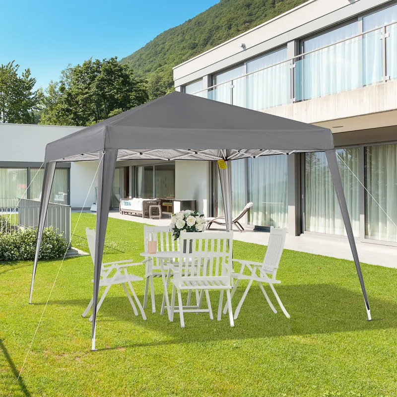 Carpa Plegable 2,4x2,4 m, Pop-up, Cenador Pabellón de Jardín, Altura Ajustable con Bolsa de Transporte, Anti-UV,... - Ogal.Es
