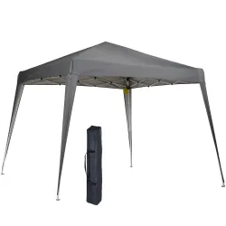 Carpa Plegable 2,4x2,4 m, Pop-up, Cenador Pabellón de Jardín, Altura Ajustable con Bolsa de Transporte, Anti-UV,... - Ogal.Es