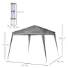 Carpa Plegable 2,4x2,4 m, Pop-up, Cenador Pabellón de Jardín, Altura Ajustable con Bolsa de Transporte, Anti-UV,... - Ogal.Es