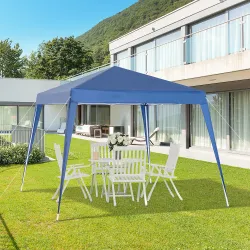 Carpa Plegable 2,4x2,4 m, Pop-up, Cenador Pabellón de Jardín, Altura Ajustable con Bolsa de Transporte, Anti-UV,... - Ogal.Es