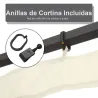 4 Paneles Laterales 3,5x2 m para Carpa de Jardín Tela Mosquitera para Cenador Gazebo con Cremalleras y Anillas N... - Ogal.Es