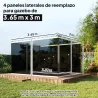4 Paneles Laterales 3,4x2 cm para Carpa de Jardín Tela Mosquitera para Cenador Gazebo con Cremalleras y Anillas ... - Ogal.Es
