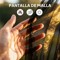 4 Paneles Laterales 3,4x2 cm para Carpa de Jardín Tela Mosquitera para Cenador Gazebo con Cremalleras y Anillas ... - Ogal.Es