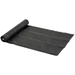 Malla Antihierbas 2x50 m Malla Antimaleza Malla Geotextil contra Malas Hierbas y Malezas 100 g/m² para Jardín Negro - Ogal.Es