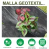 Malla Antihierbas 2x50 m Malla Antimaleza Malla Geotextil contra Malas Hierbas y Malezas 100 g/m² para Jardín Negro - Ogal.Es