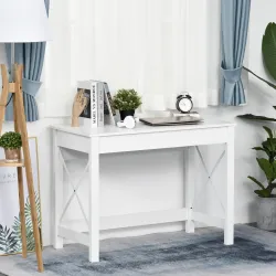 Mesa Escritorio Estilo Moderno Escritorio Fácil de Montar Mesa de Ordenador para Oficina Dormitorio Estudio 105x... - Ogal.Es