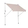 Toldo Manual Retráctil 200x150x170-280 cm para Balcón y Terraza con Altura Ajustable con Manivela Beige - Ogal.Es