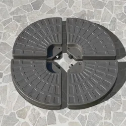 Base para Sombrilla en 4 Partes Rellenable de Arena y Agua Desmontable para Jardín Patio al Aire Libre 100x100x1... - Ogal.Es