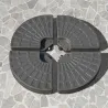 Base para Sombrilla en 4 Partes Rellenable de Arena y Agua Desmontable para Jardín Patio al Aire Libre 100x100x1... - Ogal.Es