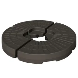 Base para Sombrilla en 4 Partes Rellenable de Arena y Agua Desmontable para Jardín Patio al Aire Libre 100x100x1... - Ogal.Es