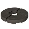 Base para Sombrilla en 4 Partes Rellenable de Arena y Agua Desmontable para Jardín Patio al Aire Libre 100x100x1... - Ogal.Es