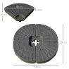 Base para Sombrilla en 4 Partes Rellenable de Arena y Agua Desmontable para Jardín Patio al Aire Libre 100x100x1... - Ogal.Es