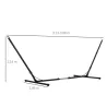 Soporte para Hamaca de Jardín Ajustable en Longitud 313-388x109x116 cm Estructura de Metal para Interiores y Ext... - Ogal.Es