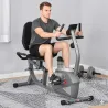 Bicicleta Estática con Respaldo, 8 Niveles Resistencia Magnética, Bicicleta Estática para Casa, con Volante, Asi... - Ogal.Es