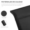Set de 2 Tumbonas Jardín Exterior con Mesa Auxiliar de Vidrio Templado Tumbonas con Respaldo Reposabrazos para P... - Ogal.Es