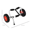 Carro de Transporte Plegable para Kayak Carga 75 kg Aluminio Ajuste Universal con Ruedas para Canoa Embarcación ... - Ogal.Es
