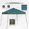 Cenador Plegable 3x3m Carpa de Jardín con Bolsa de Transporte con Ruedas Impermeable y Marco de Acero Gazebo par... - Ogal.Es