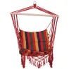 Silla Hamaca Colgante Tejido de Algodón Poliéster Carga 100 kg Sillón Colgante para Interior Exterior Terraza 10... - Ogal.Es