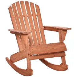 Silla Adirondack de Madera Natural 77x94x97 cm para Jardín Terraza Exterior de Estilo Rústico Carga 130kg Color ... - Ogal.Es