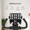 Bici Estática con Resistencia Regulable Volante de Inercia 8 kg Pantalla LCD Manillar y Asiento Ajustable Blanco - Ogal.Es