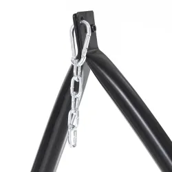 Soporte para Silla Colgante 190 cm Sostén para Columpio con Mesita Lateral Carga Máx. 120 kg Estructura de Metal... - Ogal.Es