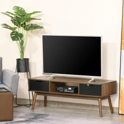 Mueble de TV Mesa de Salón para Televisión de 50 Pulgadas con 2 Cajones y Compartimento Abierto Estilo Moderno 1... - Ogal.Es