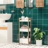 Estantería de Baño con 3 Estantes Organizador de Almacenaje Bambú para Cocina Sala de Estar Lavadero 27,5x20,8x7... - Ogal.Es