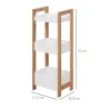 Estantería de Baño con 3 Estantes Organizador de Almacenaje Bambú para Cocina Sala de Estar Lavadero 27,5x20,8x7... - Ogal.Es