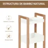 Estantería de Baño con 3 Estantes Organizador de Almacenaje Bambú para Cocina Sala de Estar Lavadero 27,5x20,8x7... - Ogal.Es