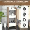 Estantería de Baño con 3 Estantes Organizador de Almacenaje Bambú para Cocina Sala de Estar Lavadero 27,5x20,8x7... - Ogal.Es