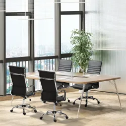 Silla de Escritorio Giratoria Silla de Oficina con Respaldo Alto Ruedas Giratorias Altura Ajustable Función Basc... - Ogal.Es