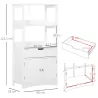 Armario de Baño con 3 Estantes Cajón y 2 Puertas Mueble de Almacenamiento de Suelo Moderno para Cocina Dormitori... - Ogal.Es