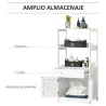Armario de Baño con 3 Estantes Cajón y 2 Puertas Mueble de Almacenamiento de Suelo Moderno para Cocina Dormitori... - Ogal.Es