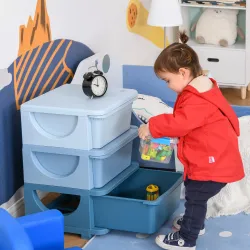 Torre de Almacenamiento Infantil con 3 Cajones, Organizador de Juguetes para Niños de +3 Años, con Bordes Redond... - Ogal.Es