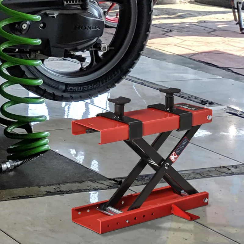 Plataforma Elevadora para Motocicletas Carga Máxima 500 kg con Altura Ajustable de 19-53 cm Soporte de Moto para... - Ogal.Es