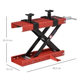 Plataforma Elevadora para Motocicletas Carga Máxima 500 kg con Altura Ajustable de 19-53 cm Soporte de Moto para... - Ogal.Es