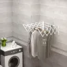 Tendedero de Pared Extensible de 63,5 cm Tendedero de Ropa de Metal con 5 Barras para Interior y Exterior Baño B... - Ogal.Es