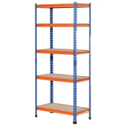Estantería Metálica de Almacenaje 80x40x182 cm con 5 Niveles Ajustables en Altura Carga Máxima por Estante 300 k... - Ogal.Es