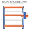 Estantería Metálica de Almacenaje 80x40x182 cm con 5 Niveles Ajustables en Altura Carga Máxima por Estante 300 k... - Ogal.Es