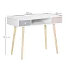 Mesa de Escritorio Infantil Mesa Consola con 1 Compartimento Abierto y 2 Cajones Estilo Nórdico para Estudio Ent... - Ogal.Es
